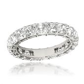 Platinum & 4 Carat Asscher Cut Diamond Eternity Band