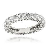 Platinum & 4 Carat Cushion Cut Diamond Eternity Band
