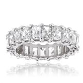 Platinum & 6.6 Carat Radiant Cut G/VS Diamond Eternity Band