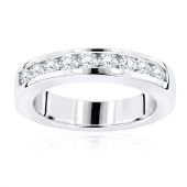 Thin 14K Gold & 0.44 Carat Round Diamond Wedding Band