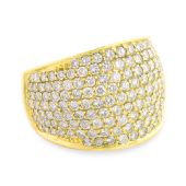 Women’s Large 18K Gold & 3.5 Carat Diamond Pave-Set Wedding Band 
