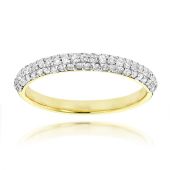 Women's Thin 14K Gold & 0.6 Carat Diamond Pave-Set Eternity Band 