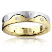 Yin Yang 14K Gold & 0.15 Carat Diamond Eternity band for Men