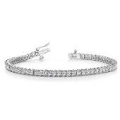 Platinum Diamond Princess Cut 2 Prong Set Tennis Bracelet (7.93ctw.)